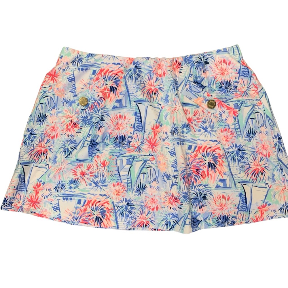LILLY PULITZER Tropical Print Sailboat Skort Size M